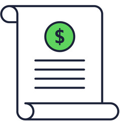 Financial Report Icon Flat Paper Document