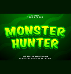 Monster Hunter Editable Text Effect 3d Cartoon