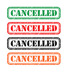 Set Of Cancelled Stamp Symbol Label Sticker Sign