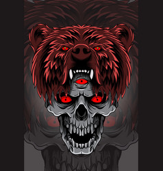 Bear With Skull