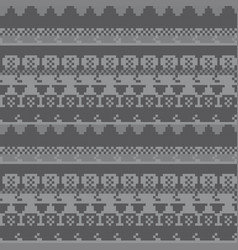 Christmas Snowman Fair Isle Seamless Pattern