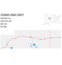 Map Of Kiowa County In Colorado Usa