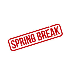 Red Spring Break Rubber Stamp Seal