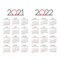 Calendar 2021 - 2022 Year Editable Template