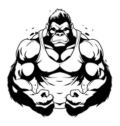 Gorilla Strong Bodybuilder In A Tank Top