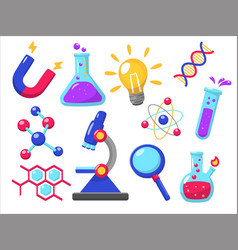 Set Of Cute Science Elements