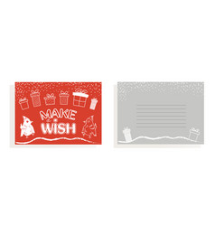 Postcards Make A Wish Red Card With Gifts