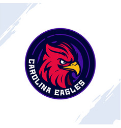 Red City Eagle Head Mascot Logo