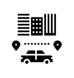 Routes Driving School Glyph Icon