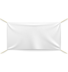 Stretching Advertising Display Banner White Blank