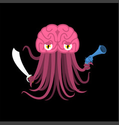 Brain With Tentacles Monster Space Invader