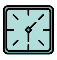 Wall Clock Icon Flat