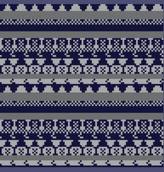 Christmas Snowman Fair Isle Seamless Pattern