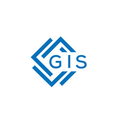 Gis Letter Logo Design On White Background