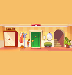 House Hallway Interior Cartoon