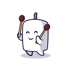 Design Of Cute Candle Holding Lighter Mascot