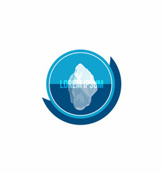 Iceberg Above And Under Water Conceptual Logo