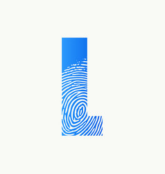 Blue Initial L Finger Print