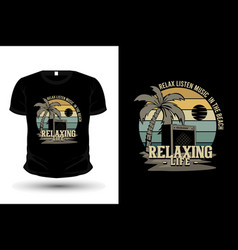 Relax Listen Music In The Beach Merchandise