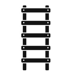 Worker Ladder Icon Simple Wood Stand