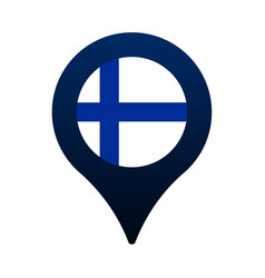 Finland Flag And Map Pointer Icon National Flag