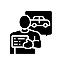 Getting Drivers License Glyph Icon