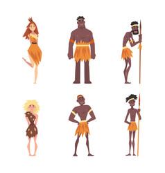 Primitive People Character From Stone Age And