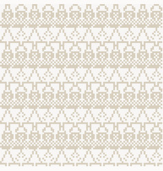 Christmas Snowman Fair Isle Seamless Pattern