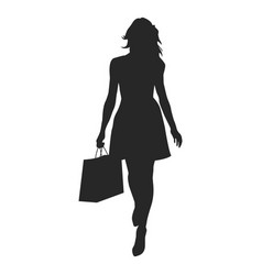 Female Walking With Bags