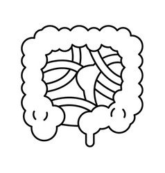 Intestinal Obstruction Disease Line Icon