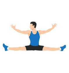 Man Doing Splits Exercise Or Stretch