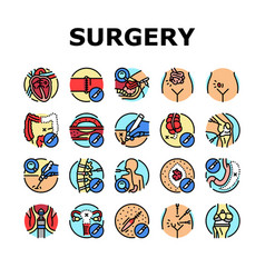 Surgery Doctor Surgeon Hospital Icons Set