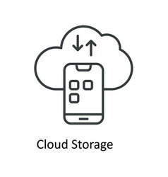 Cloud Storage Outline Icons Simple Stock