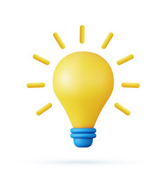 3d Light Bulb Icon