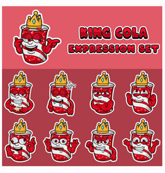 Cartoon Mascot Of Cola Character With King