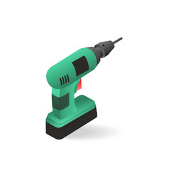 Isometric Flat 3d Concept Of Drill Carge Machine