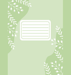 Workbook Cover Template Place For Notes Green