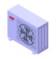 Commercial Air Conditioner Icon Isometric