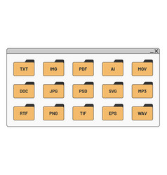Desktop Interface Window With Folders File Format