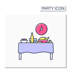 Dinner Party Color Icon