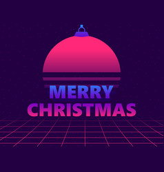 Retro 80s Christmas Ball Synthwave And Retrowave