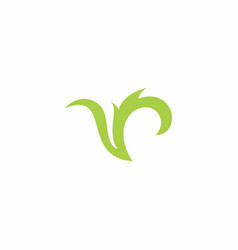 V Leaf Nature Logo Symbol