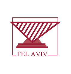 Tel Aviv City Stamp Design