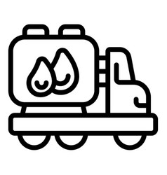 Truck Water Carrier Icon Outline Drink