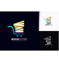 Book Store Logo Design With Gradient