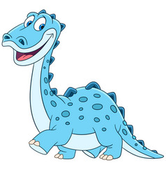 Cute Cartoon Diplodocus