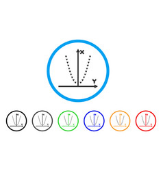 Dotted Parabola Plot Rounded Icon