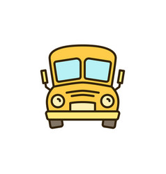 Funny Yellow School Bus Concept Colored