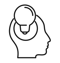 Idea Bulb Science Icon Outline Person Case