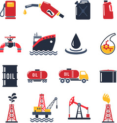 Petroleum Industry Icon Set